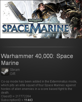 Warhammer 40,000: Space Marine (Steam Gift/Region Free)