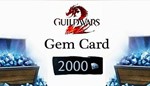 Guild Wars 2 2000 Gem Card - irongamers.ru