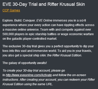 EVE Online: 30-Day Trial Key