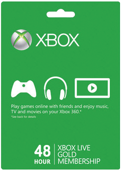 Карта оплаты XBOX Live Gold 48HR (код)
