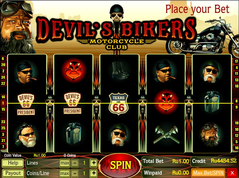 Игровой автомат для казино Devils Bikers