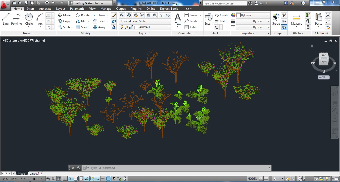 3D models of trees for Autocad