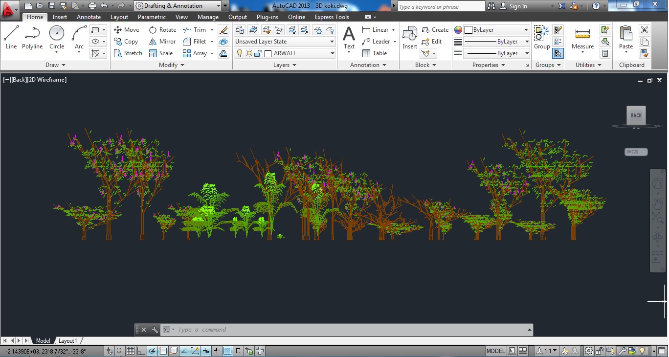 3D models of trees for Autocad