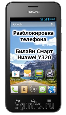 Unlock code smartphone Beeline Smart1 Huawei Y320