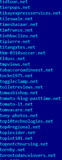 Database of .NET domains (21 September 2021)