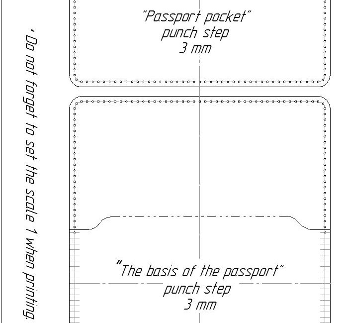 Passport cover. Pattern.