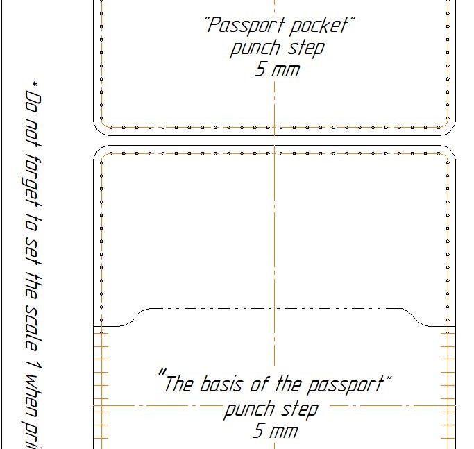 Passport cover. Pattern.