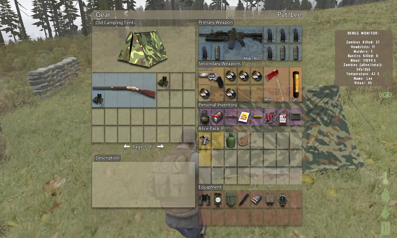 Dayz мониторинг. Арма 2 инвентарь. Arma 2 DAYZ инвентарь. DAYZ Standalone инвентарь. DAYZ оружие инвентарь.