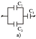 90. Three capacitor (C1 = 1 microfarad C2 = 2 microfara