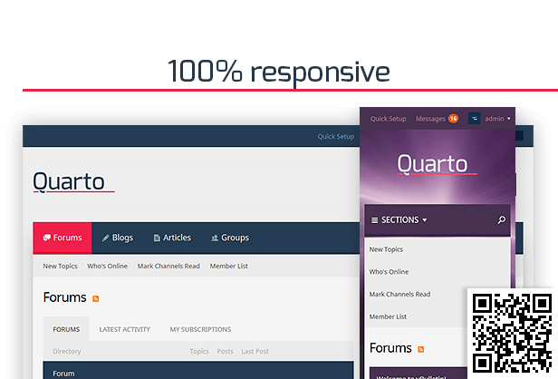 Премиум тема / шаблон Quarto — vBulletin