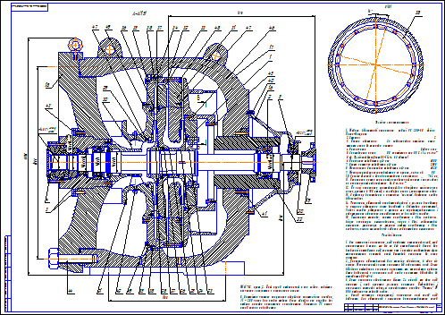 Чертеж Компрессор Купер Бессемер RR-2BB-30 (разрез)