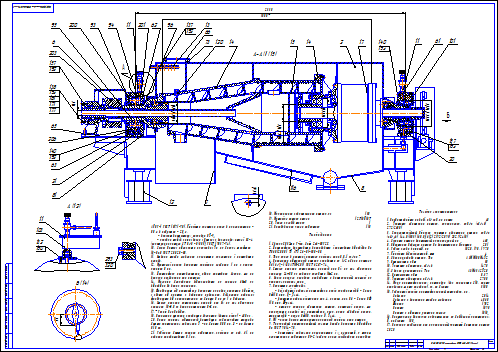 Чертеж Центрифуга ОГШ 462-10 (Разрез)