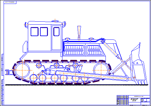 Чертеж Бульдозер ДЗ-35