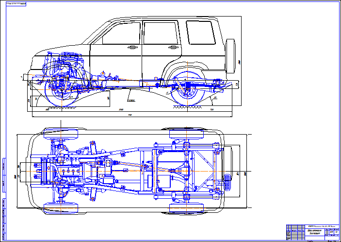 Рама уаз чертеж