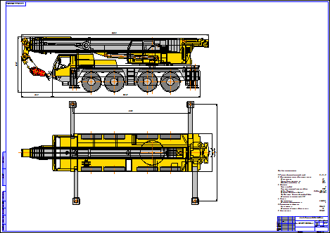 Чертеж кран LIEBHERR LTM 1100-4.2