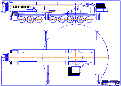 Чертеж кран LIEBHERR LTM 1400