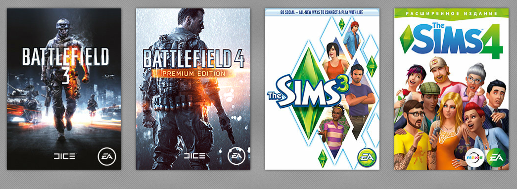 Battlefield 3+Battlefield 4 Premium + Sims 3 + Sims 4