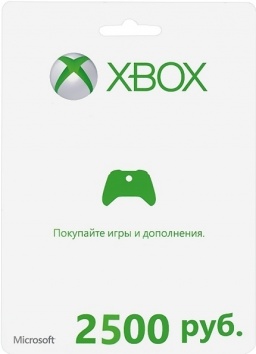 Xbox 2500 rubles card payment