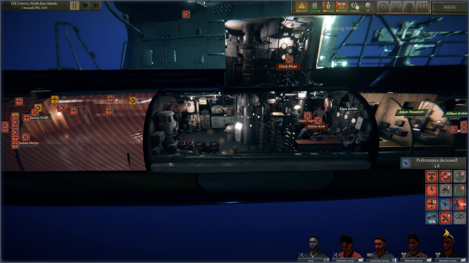 Uboat игра карта