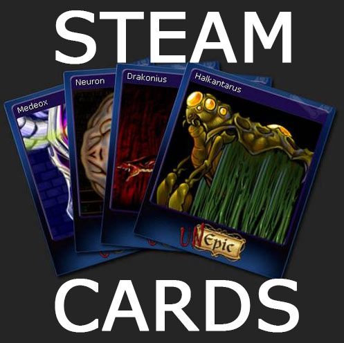 A set of cards Steam + 100 XP | Steam trading cards