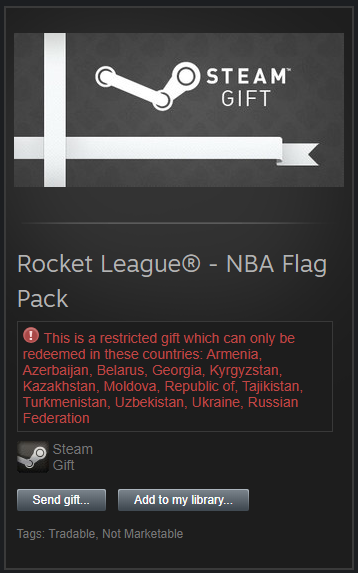 Kupit Rocket League Nba Flag Pack Ru Cis Steam Gift I Skachat