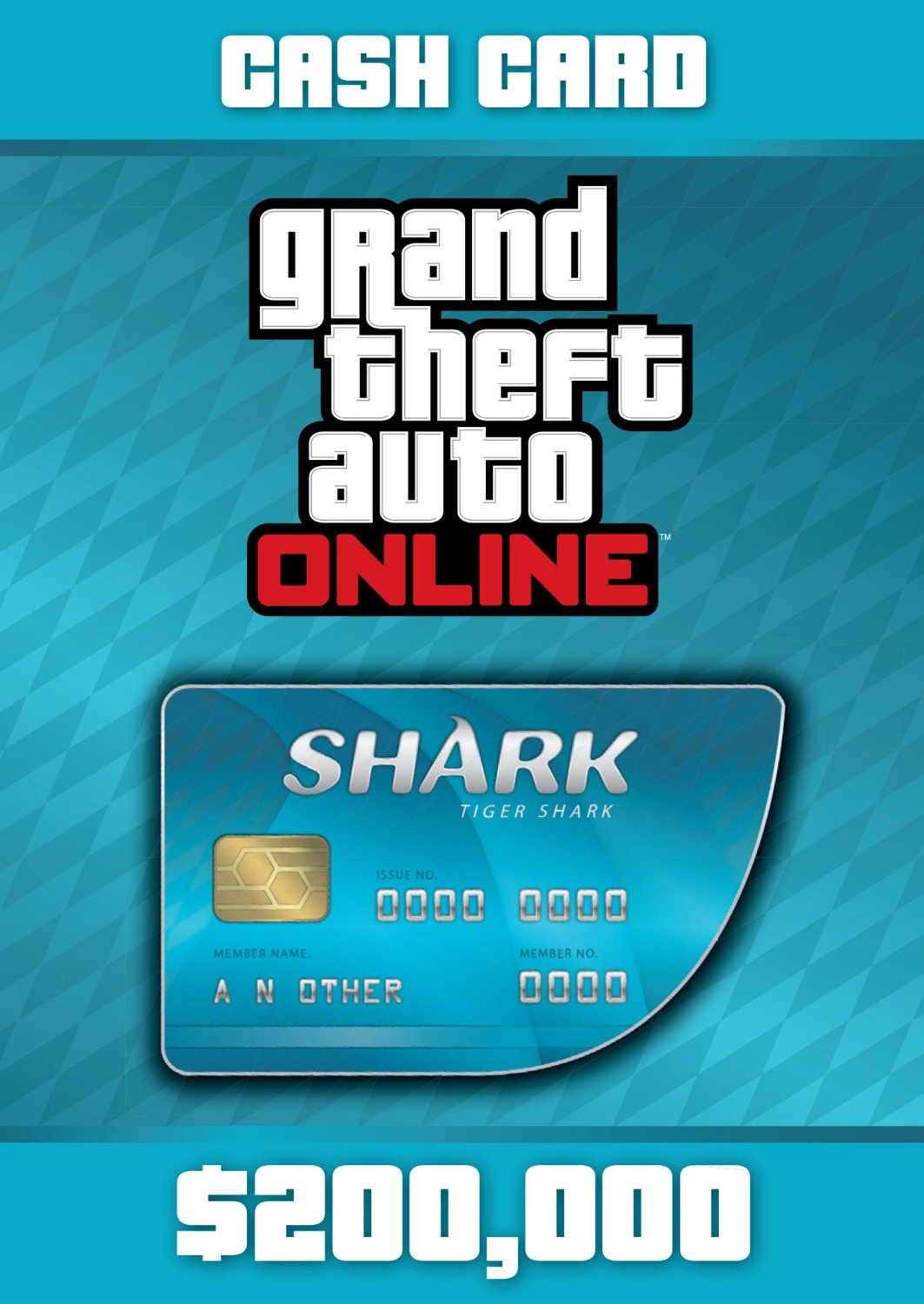 200,000$ Grand Theft Auto Online- Tiger Shark Cash Card