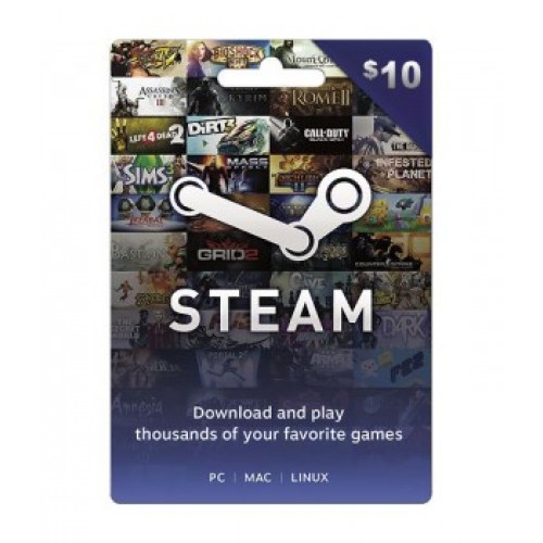 🎮10 $ USD Steam Wallet Card US account⭐