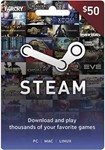 STEAM WALLET CARD $50 US (Not for RU account)