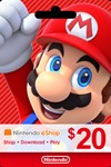 ⭐20$ US Nintendo eShop Gift Card (USA) ✅ [Без комиссии]