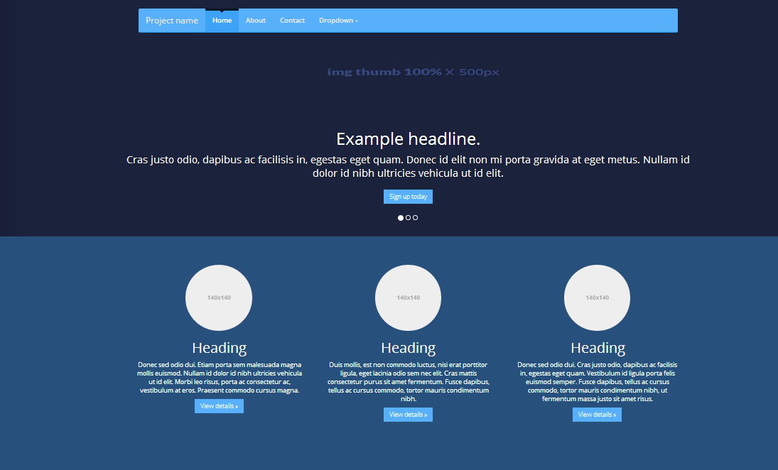 Bootstrap 3 Шаблон - Дрон Тема