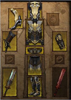 Diablo 3 -  Комплект одежды варвар/крестоносец 40-46лвл