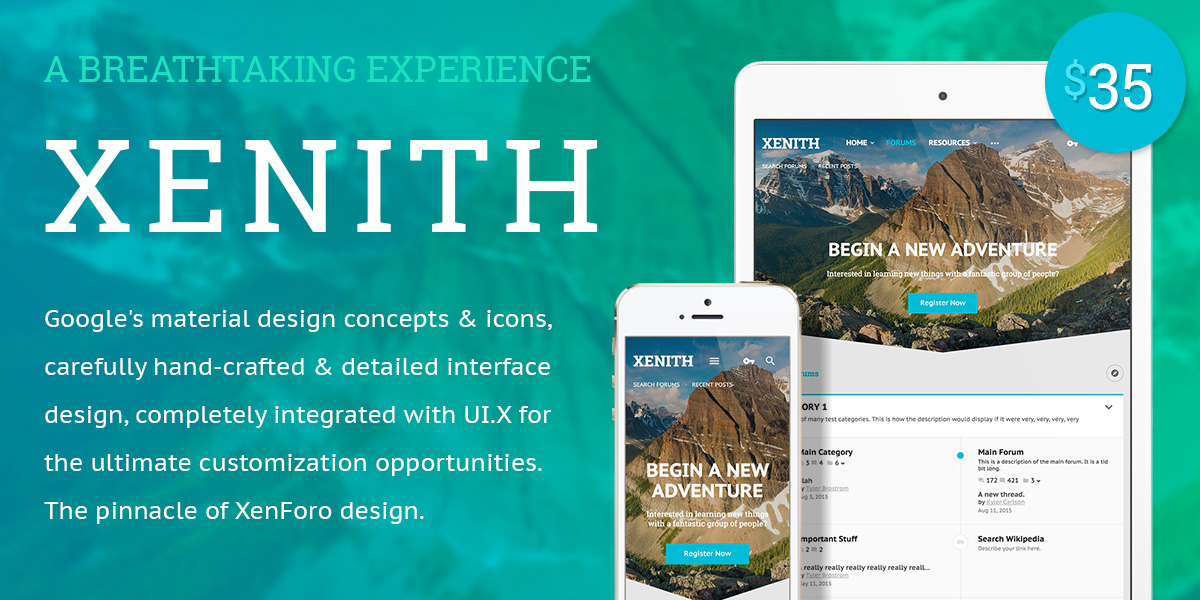 Xenith стиль для XenForo
