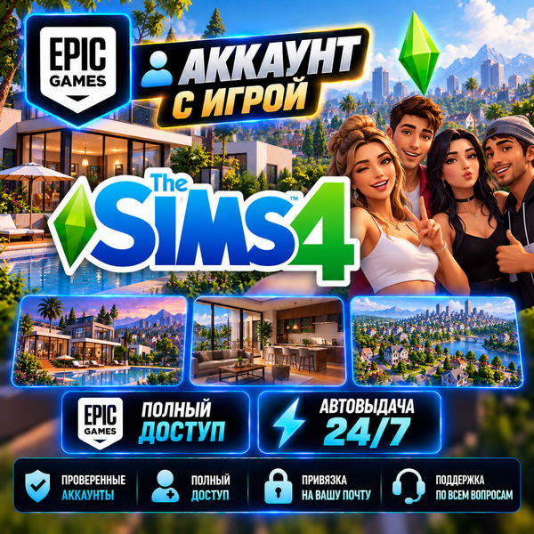 👥Аккаунт с игрой Epic🎮The Sims 4🎮 фото 1
