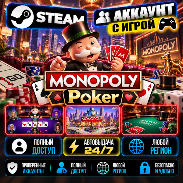 👥Steam account with the game🎮MONOPOLY Poker🎮24/7 instant delivery photo 1