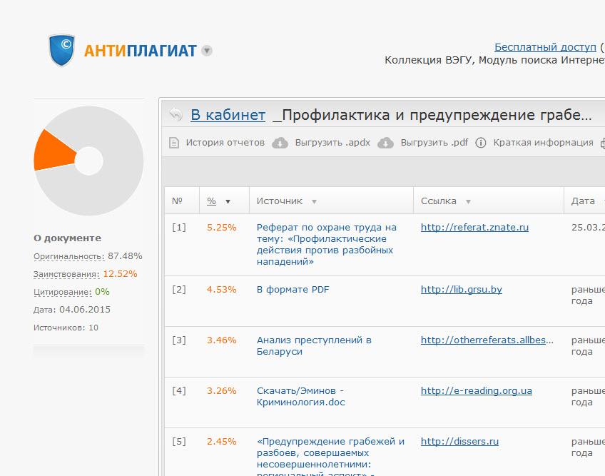 Реферат "ПРОФИЛАКТИКА ГРАБЕЖЕЙ В ОБЩЕСТВЕННЫХ МЕСТАХ"