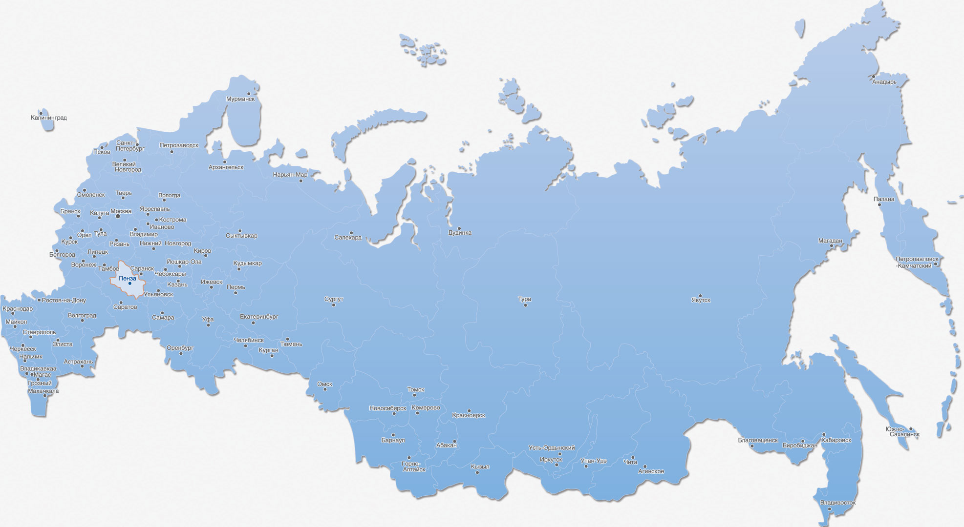 Карта России (EUR)