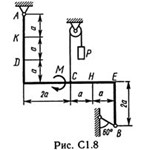 Решение С1-87 (Рисунок С1.8 условие 7 С.М. Тарг 1989 г)