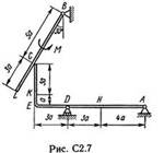 Решение С2-74 (Рисунок С2.7 условие 4 С.М. Тарг 1989 г)