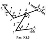 Решение К3-50 (Рисунок К3.5 условие 0 С.М. Тарг 1989 г)