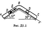Решение Д1-11 (Рисунок Д1.1 условие 1 С.М. Тарг 1988 г)