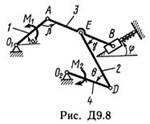 Решение Д9-82 (Рисунок Д9.8 условие 2 С.М. Тарг 1989 г)