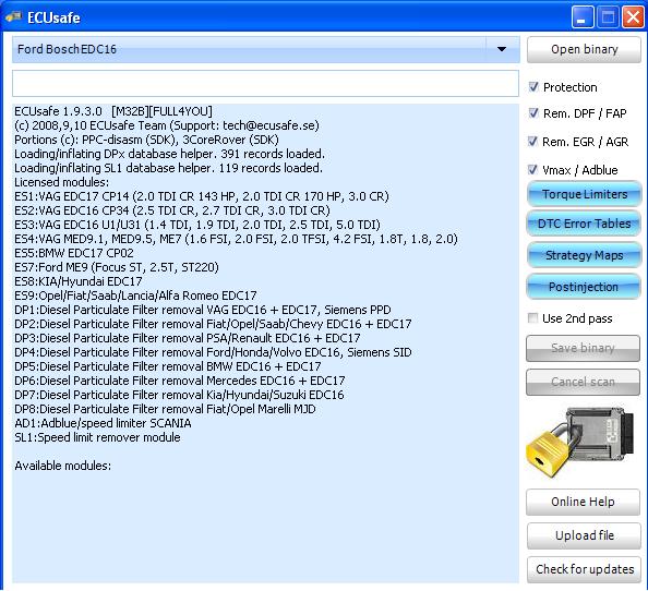 ECU Safe V1.9.30 + DPF/FAP Удаление