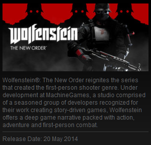Wolfenstein: The New Order LV / DE Tradeable Steam Gift