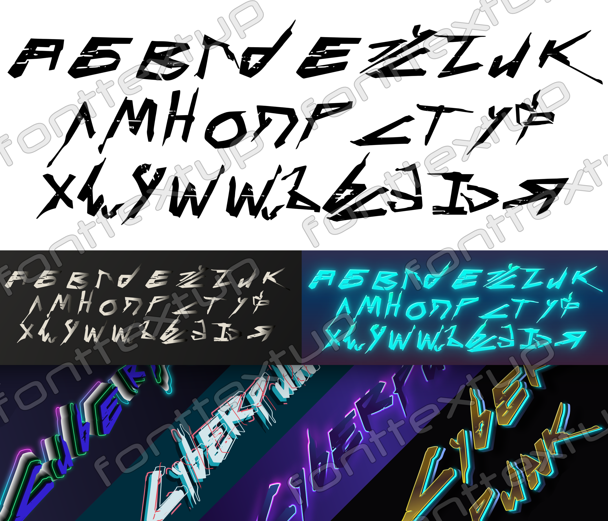 Cyberpunk font кириллица фото 18
