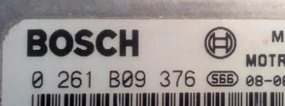 Chery M11(A3) 1.6L ME7.9.7 0261B09376 SB17A256