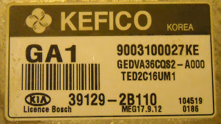 KIA Cee`d 1.6L ME17.9.11(12) GEDVA36CQS2-A000 ECG403E01