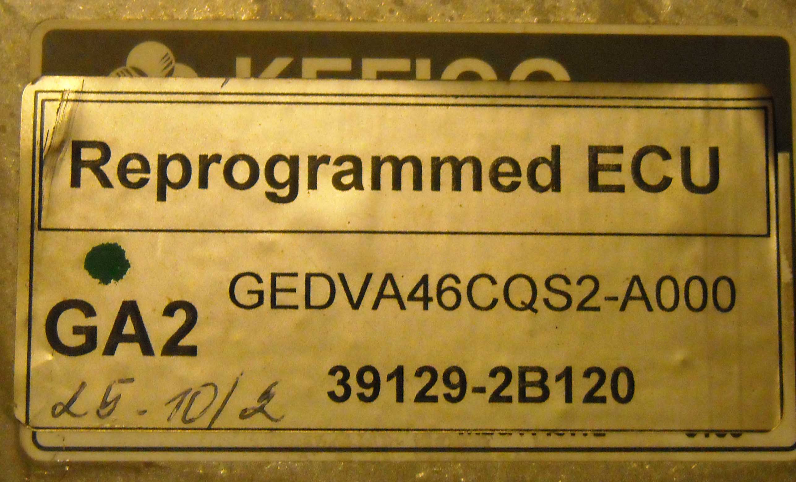 KIA Cee`d 1.6L ME17.9.11(12) GEDVA46CQS2-A000 ECG403E01