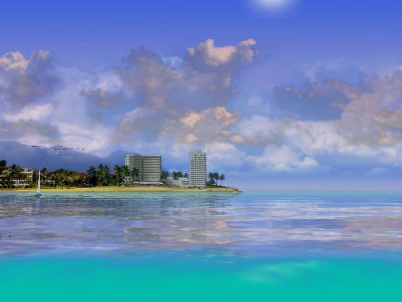3D Tropical Sunsets Screensaver