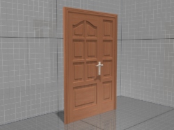 3D модель деревянной межкомнатной двери