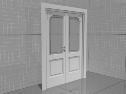 3D модель деревянной межкомнатной двери